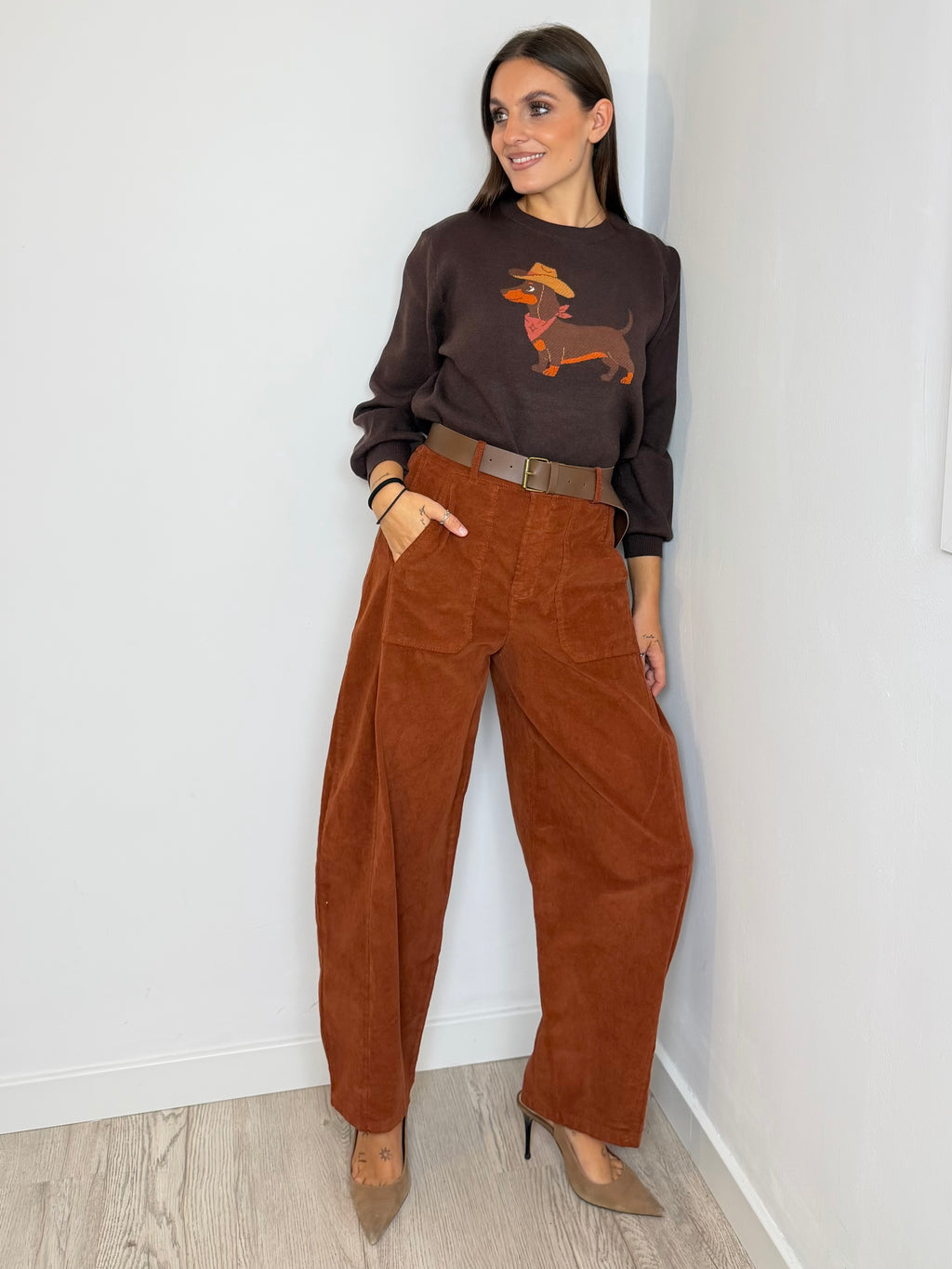 PANTALÓN ESSENTIAL PANA TEJA