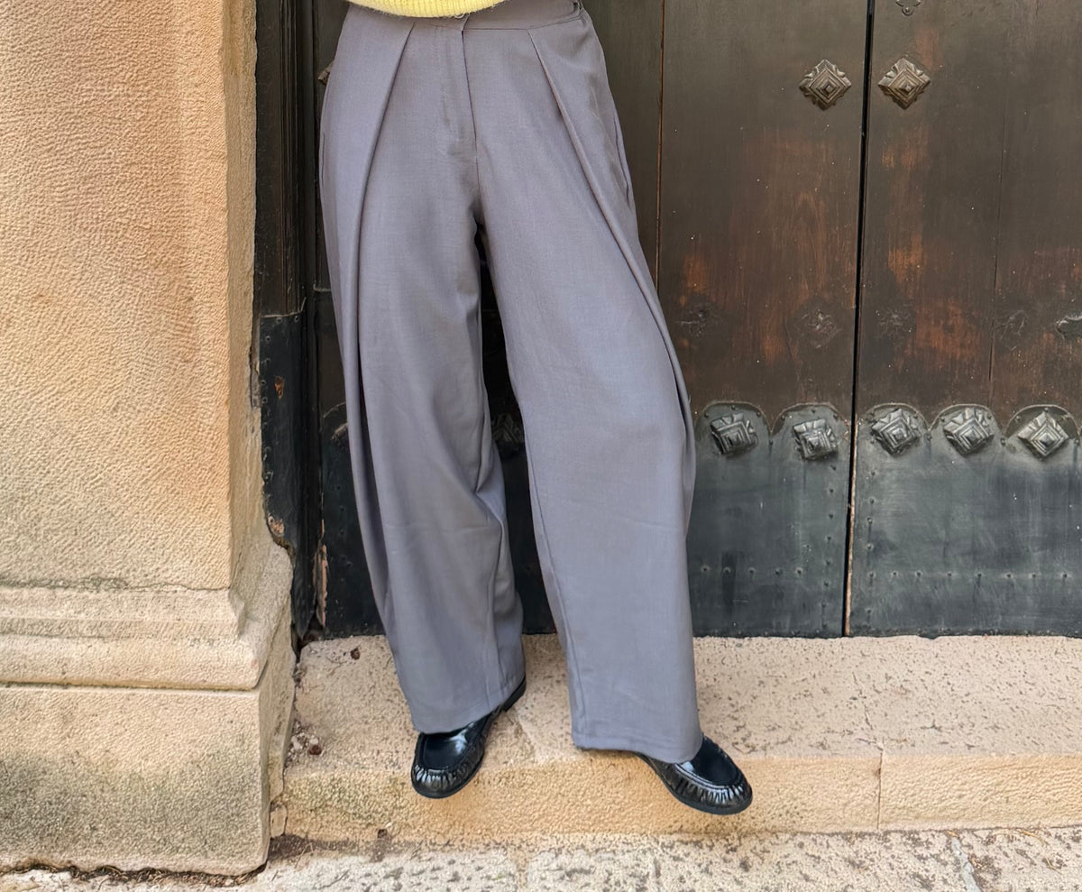 PANTALÓN PALAZZO SIENA GRIS
