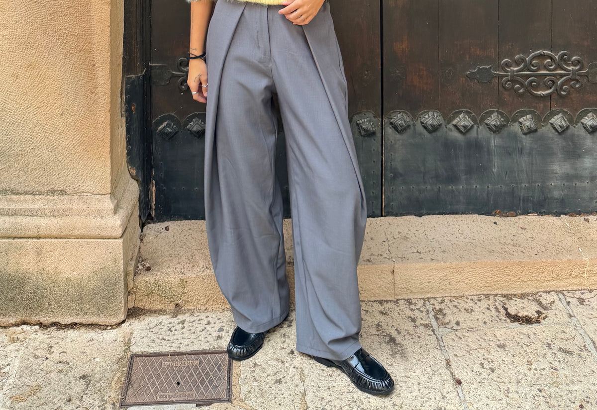 PANTALÓN PALAZZO SIENA GRIS