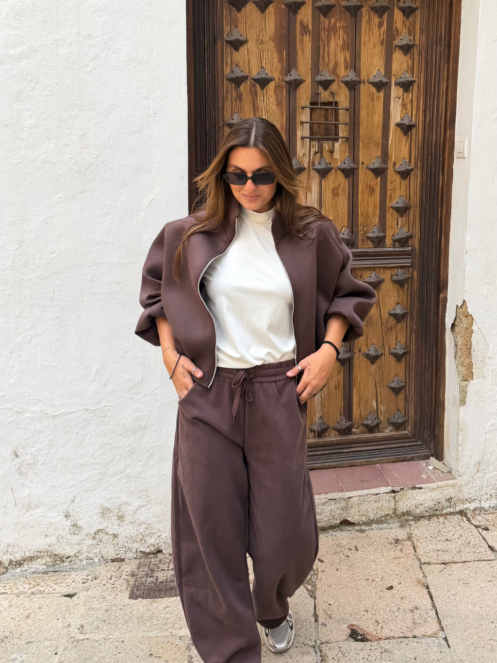 PANTALÓN DE CHANDAL MILÁN MARRÓN
