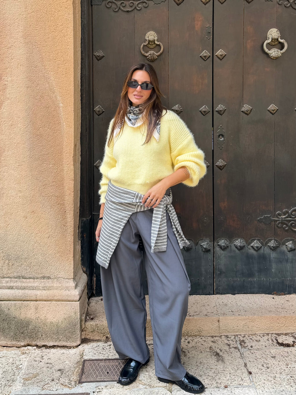 PANTALÓN PALAZZO SIENA GRIS