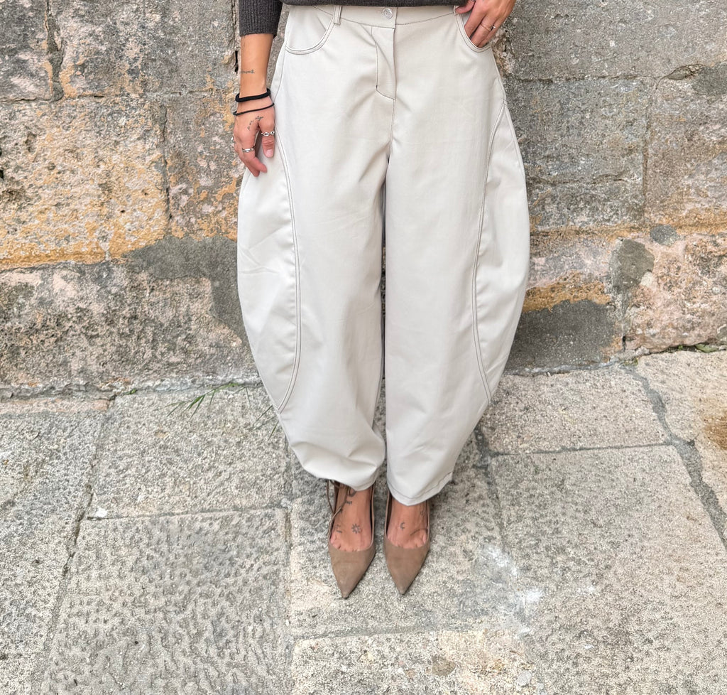 PANTALÓN BALLOON STITCH CRUDO