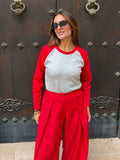 CAMISETA BASEBALL ROJA