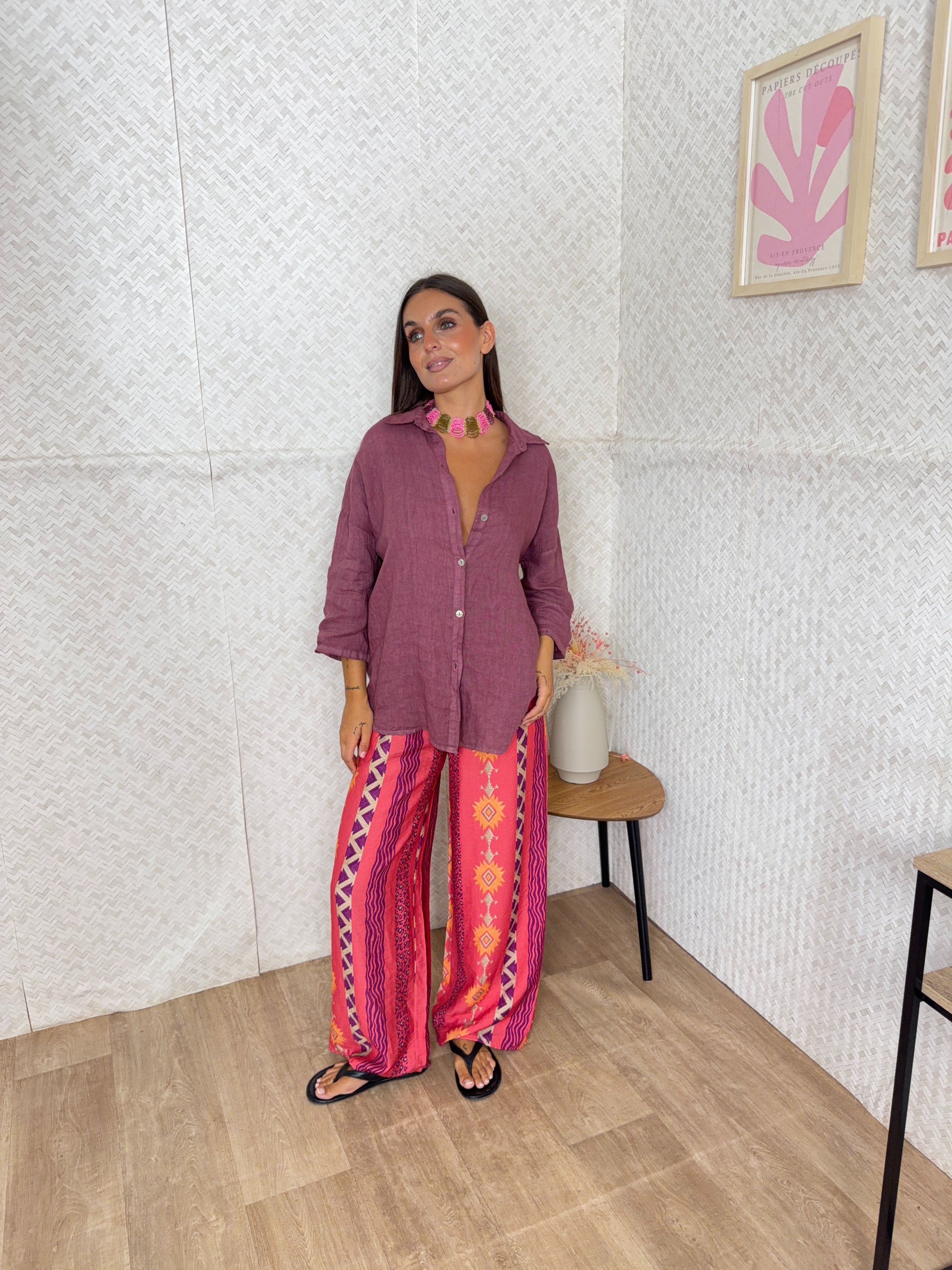 CAMISA LINE MERLOT