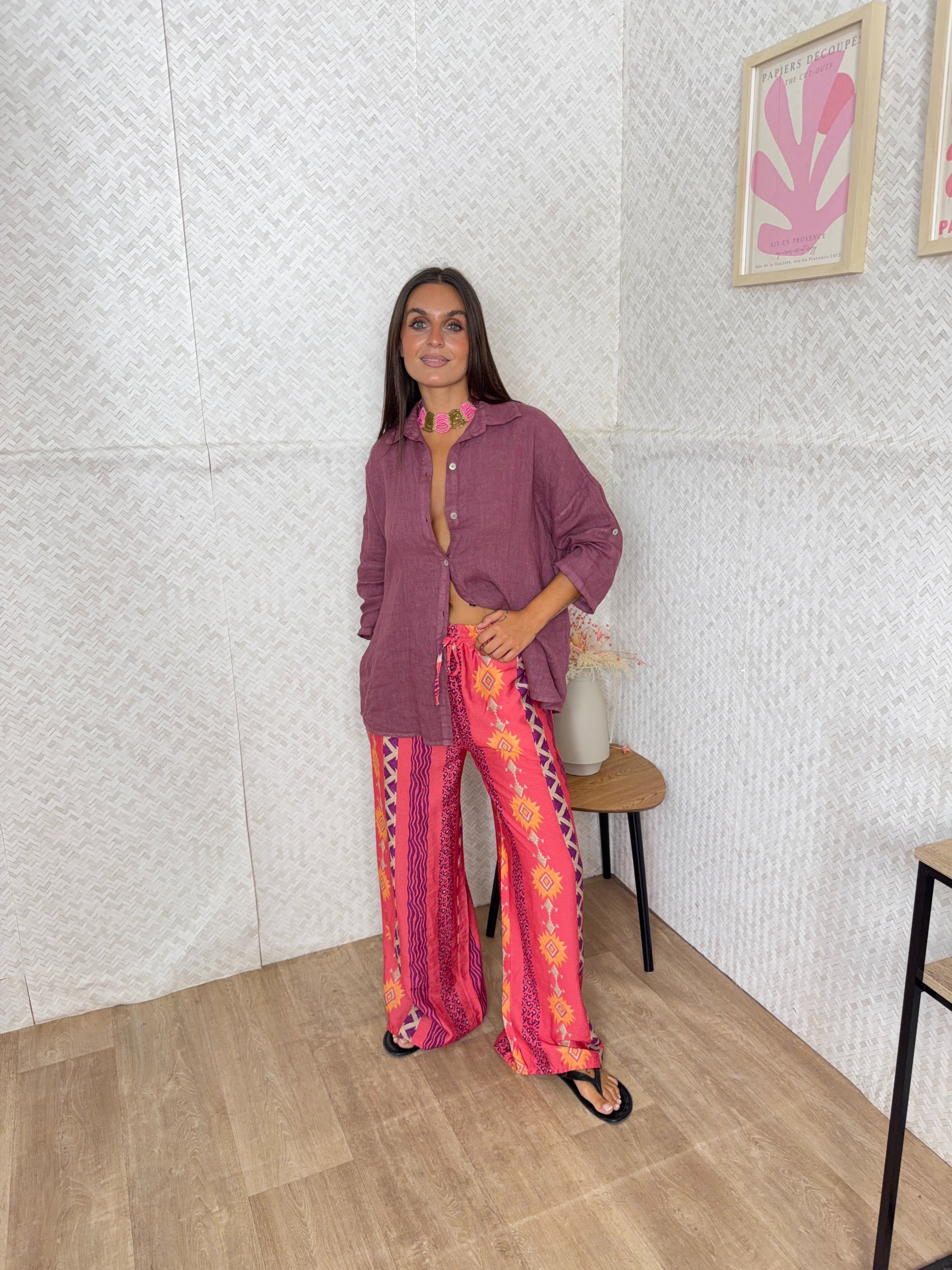 CAMISA LINE MERLOT